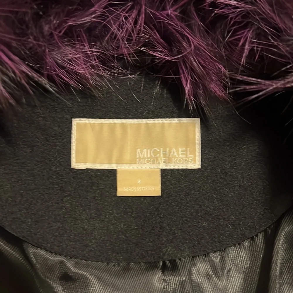 Michael Kors Peacoat with genuine removable fur trim - Picture 6 of 6